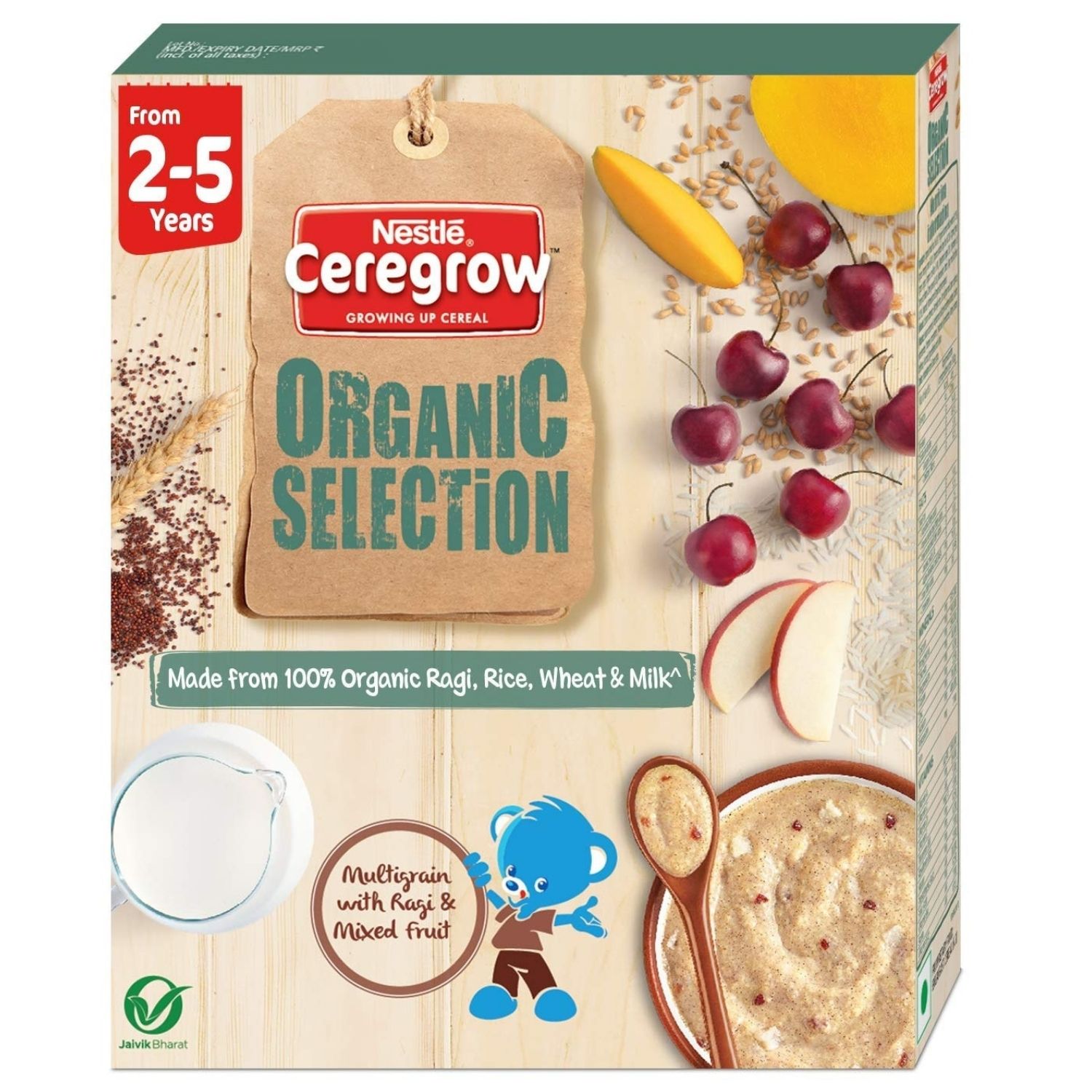 Nestle Ceregrow Organic Selection, Multigrain Cereal with Ragi and